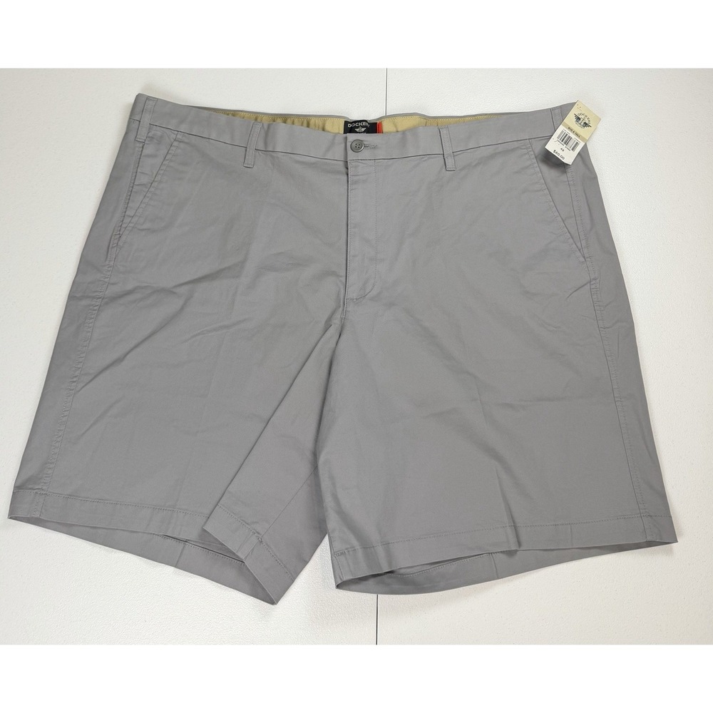 Dockers Ultimate Short Big & Tall Shorts Supreme Flex Gray 48 Security Pocket